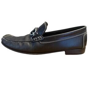 Donald J Pliner Bit Buckle Leather Loafers Men’s 11.5 Black Dress Driving Shoes